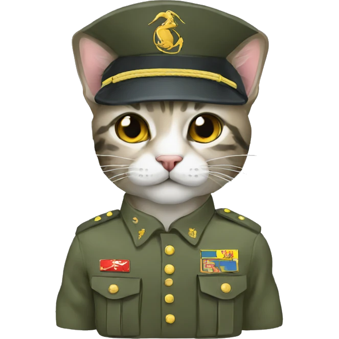 military cat Ukrainian marines emoji