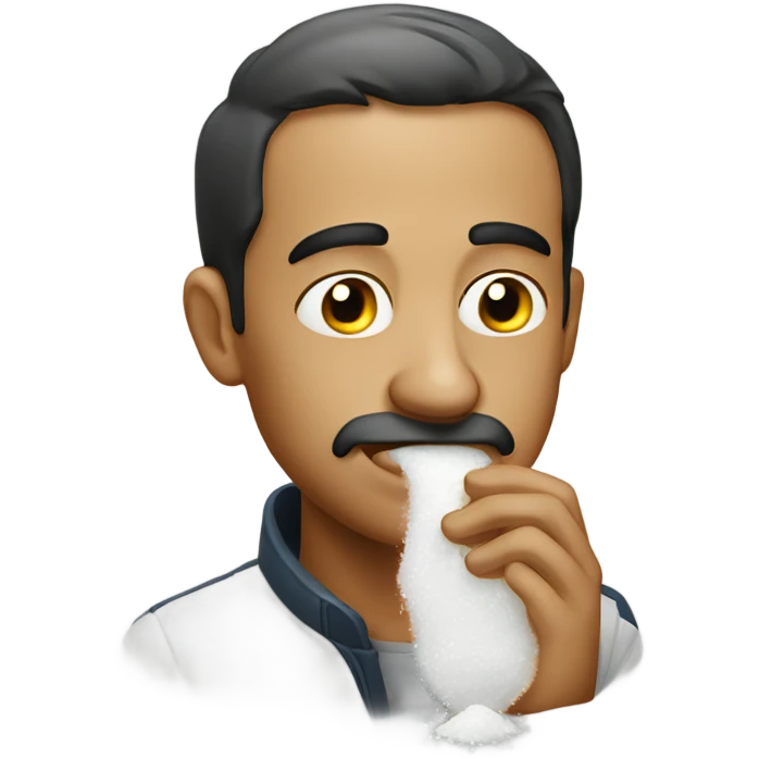 Man smelling salt emoji