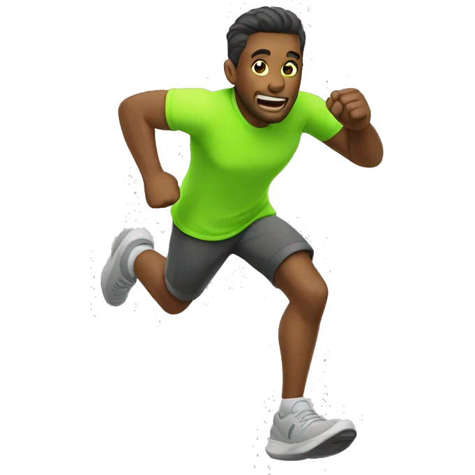 Running in a neon green shirt emoji