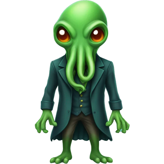 Cthulhu posing T-pose emoji