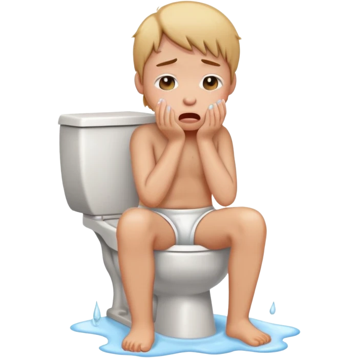 Person crying on toilet emoji