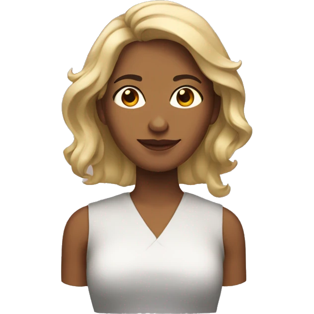 Mujer con pelo ondulado y corto  emoji