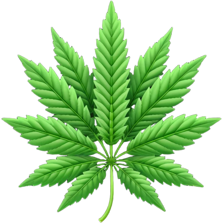 Marijuana plant emblem with 420 in the middle emoji