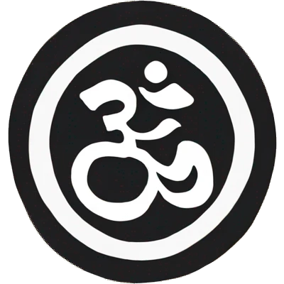 Orange flag with white stripes in middle of it and a hindu om in middle of white stripe emoji