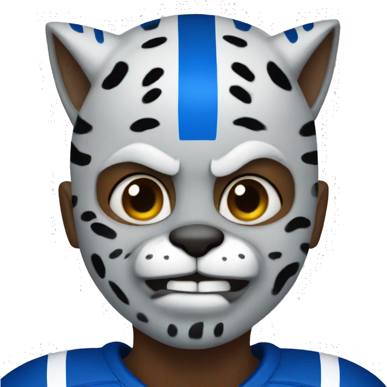 wildcat with blue football face paint emoji