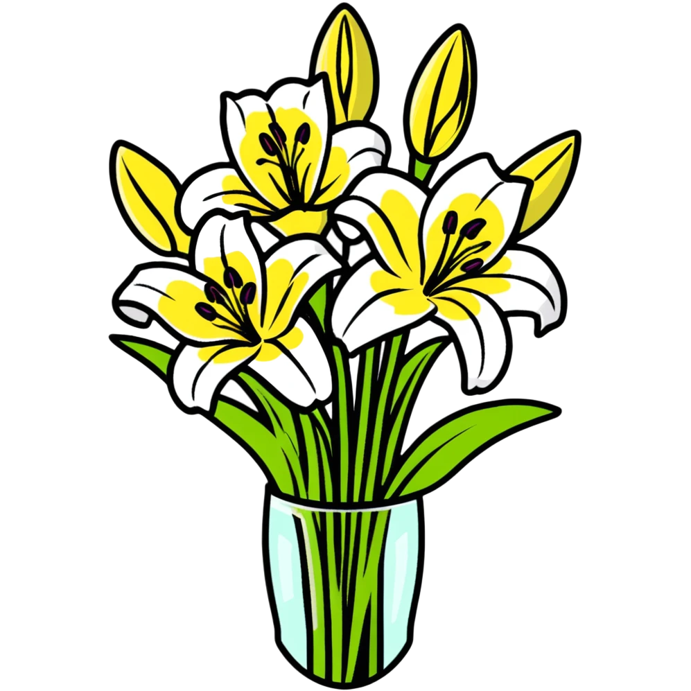 lily flower bouquet emoji