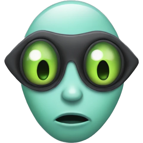 Alien covering eyes emoji