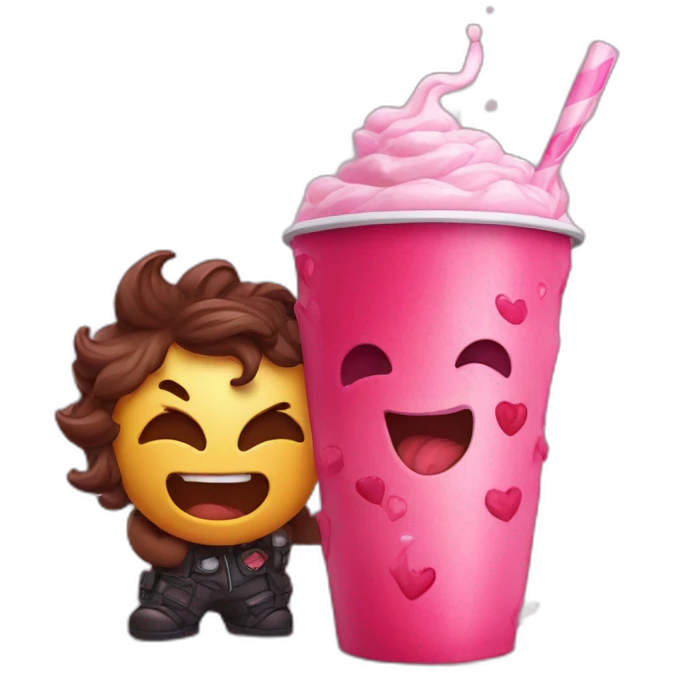 chaos love element of fire filth and pink milkshake emoji