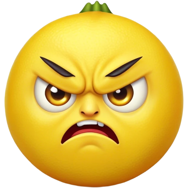 A angry lemon emoji