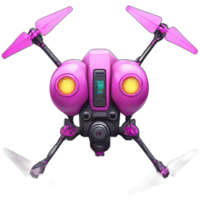 Cyberpunk pink drone emoji