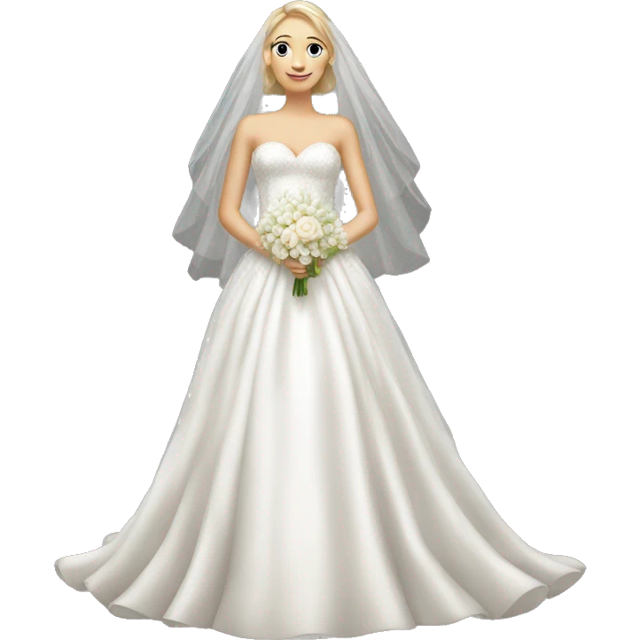 white Wedding Dress sparkling emoji