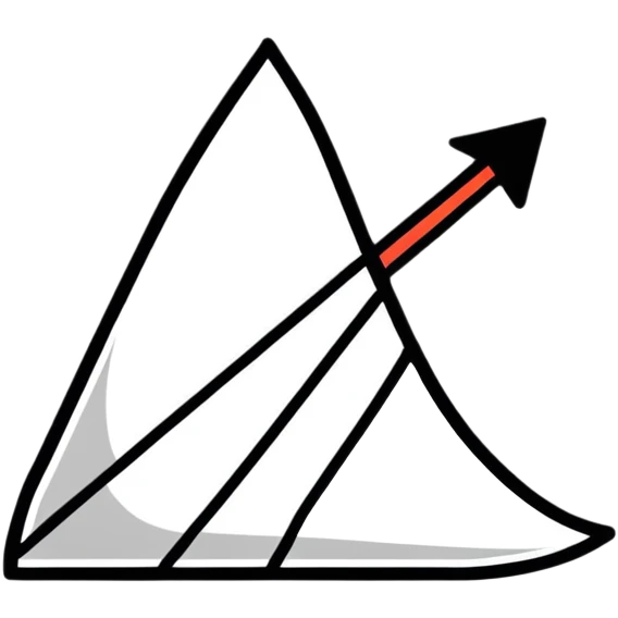 Colorful downward pointing arrow sticker emoji