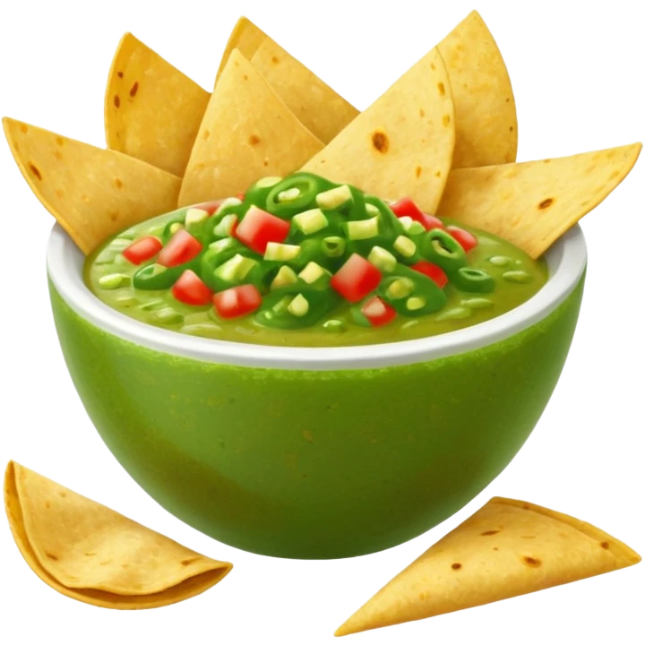Chips and green salsa emoji