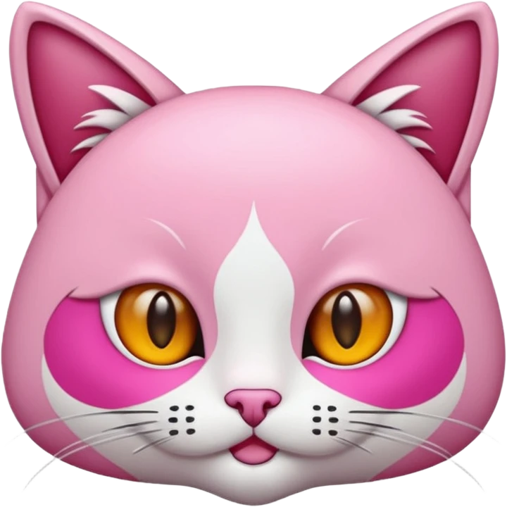 Pembe bir kedi kuyruğu İnce emoji