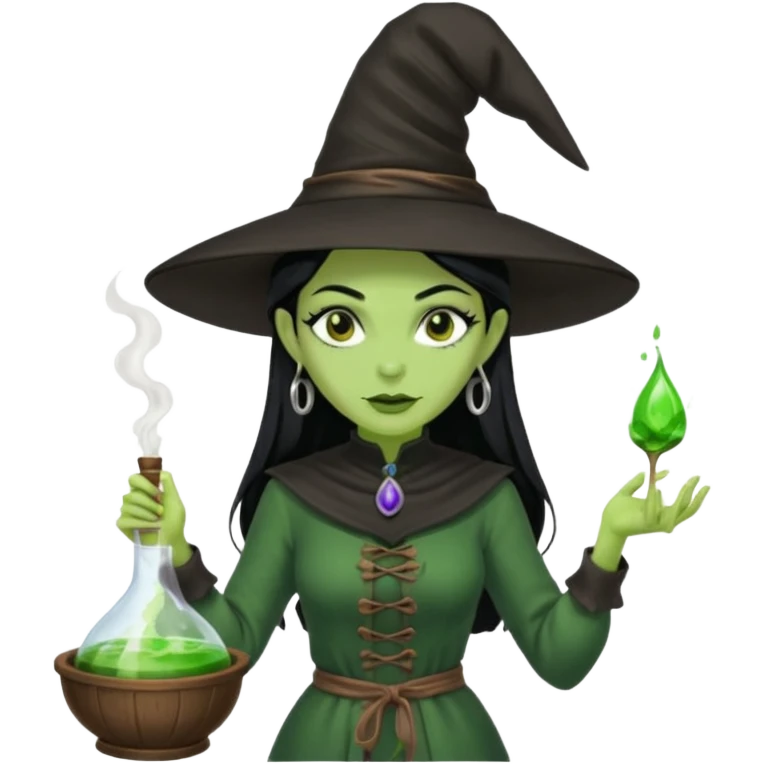 green witch cooking potion emoji