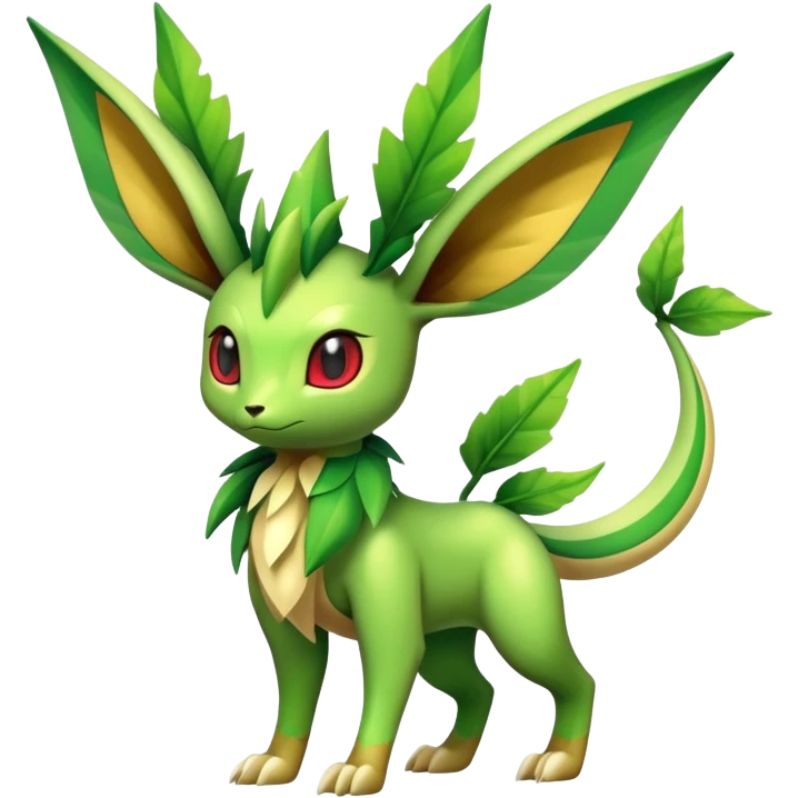Exotic Tropical Rare Shiny Leafeon-Flygon-Tropius full body emoji