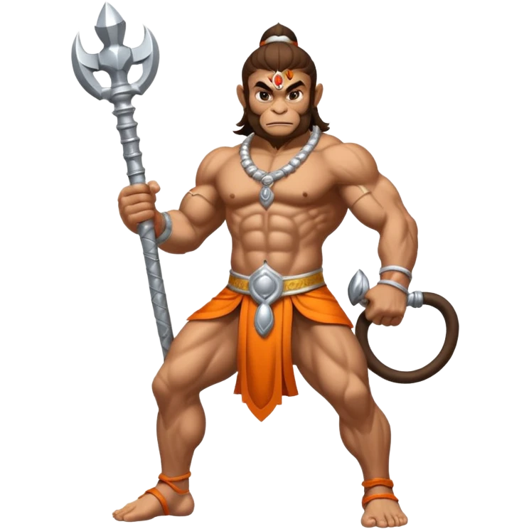 Hanuman sliver mace emoji