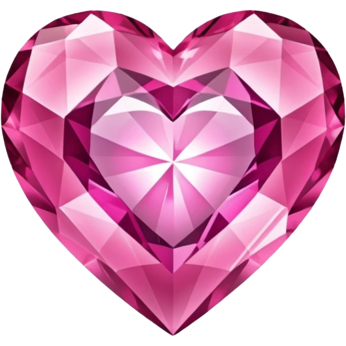 glitter pink crystal heart emoji