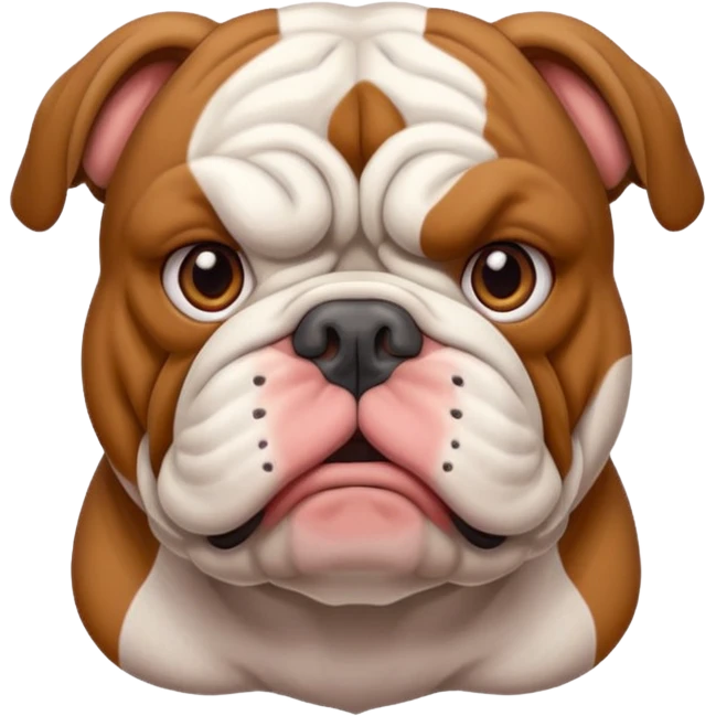 bulldog ingles atigrado con blanco emoji
