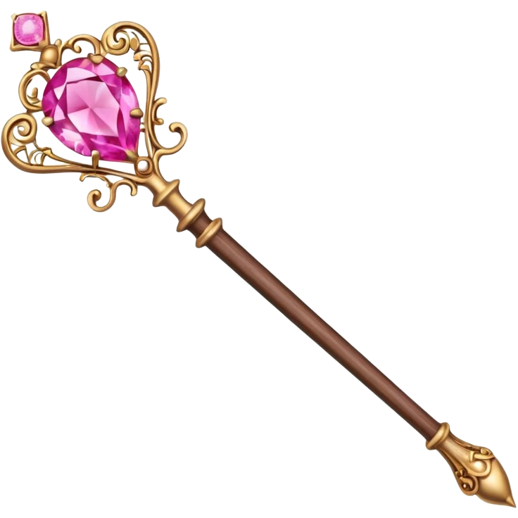 magic wand with pink gem emoji