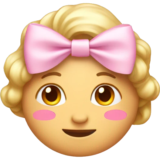 Emojis with light pink bow emoji