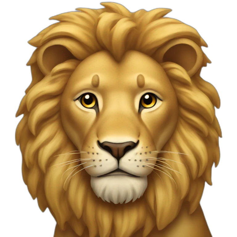 Chient sur un lion emoji