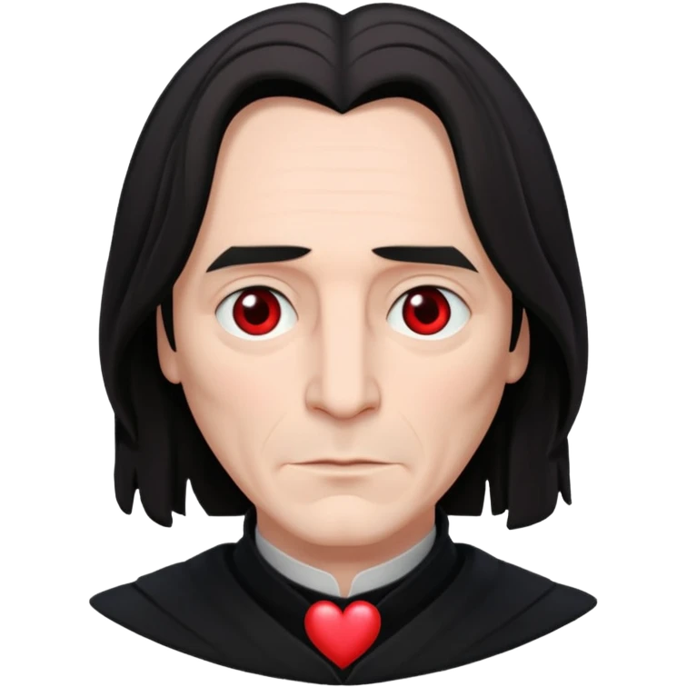 Severus Snape with heart eyes emoji blushing emoji