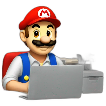 mario working office emoji