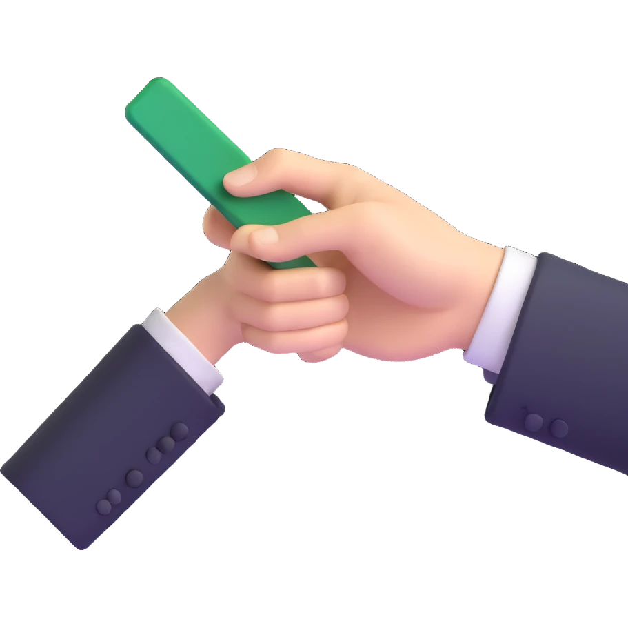 hand pointing down showing an Excel spreadsheet emoji