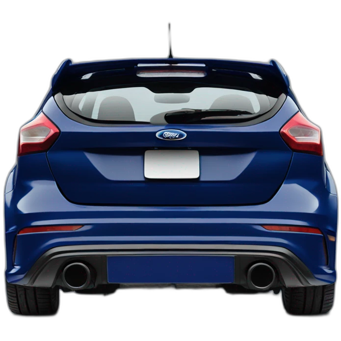 Ford focus RS dark blue rear emoji