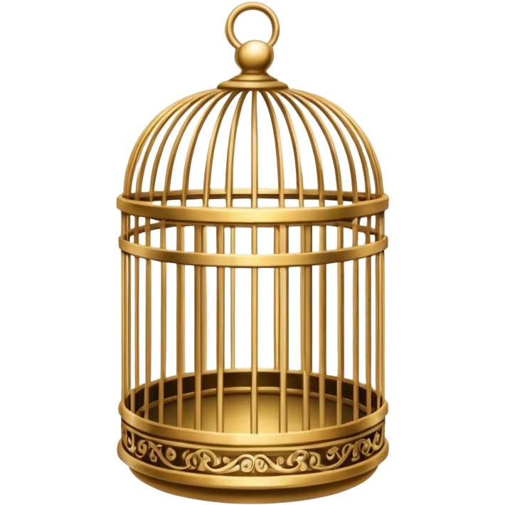 A round bird cage emoji