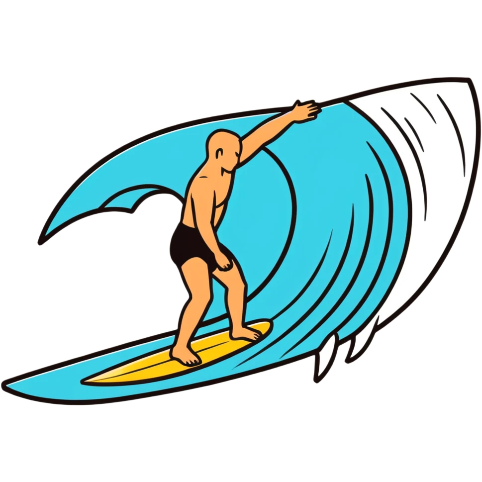 Bowing surfer emoji