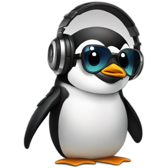 Dj penguin emoji