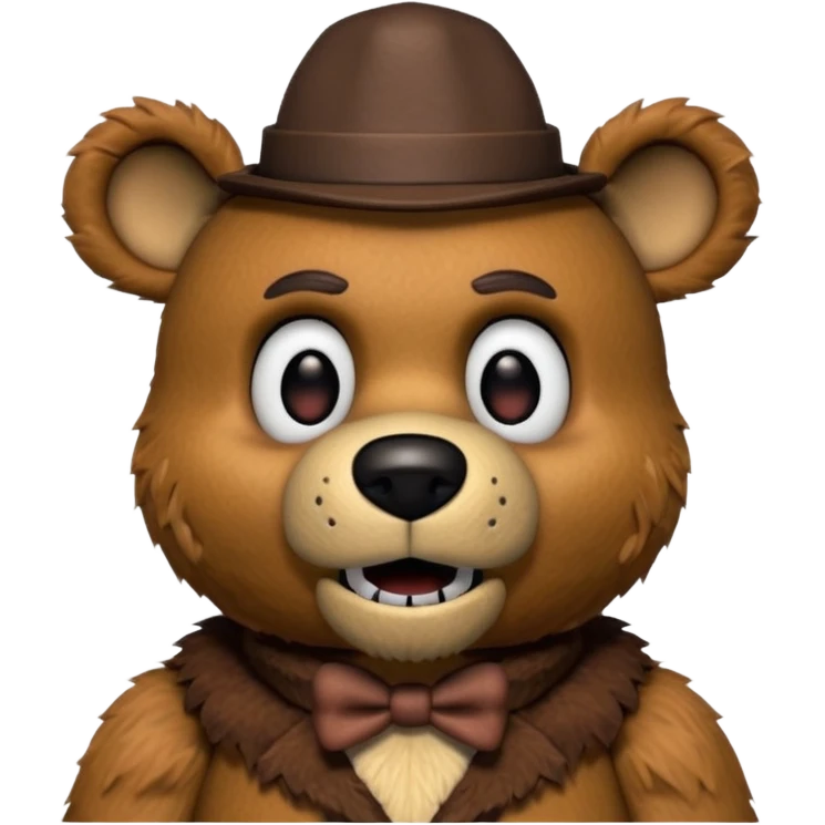 Freddy Fazbear (small hat) from Five Nights At Freddy's Movie emoji