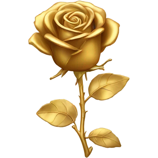 gold rose  emoji