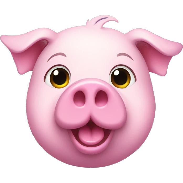 Purple heard with a pig emoji