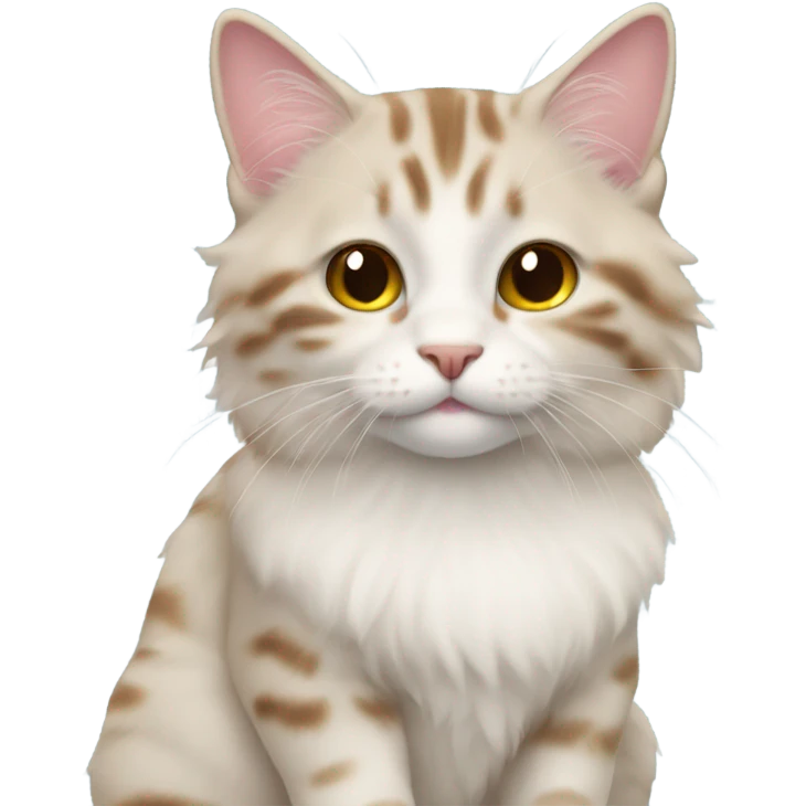 Cute kurilian bobtail cat  emoji