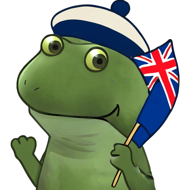 A uk flag mixed with a France flag emoji