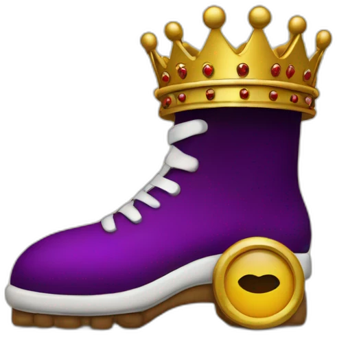Foot with crownd of king emoji