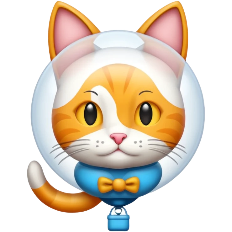 Elinde balon tutan kedi emoji
