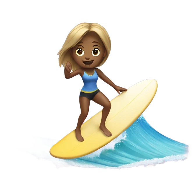 Girl surfing emoji
