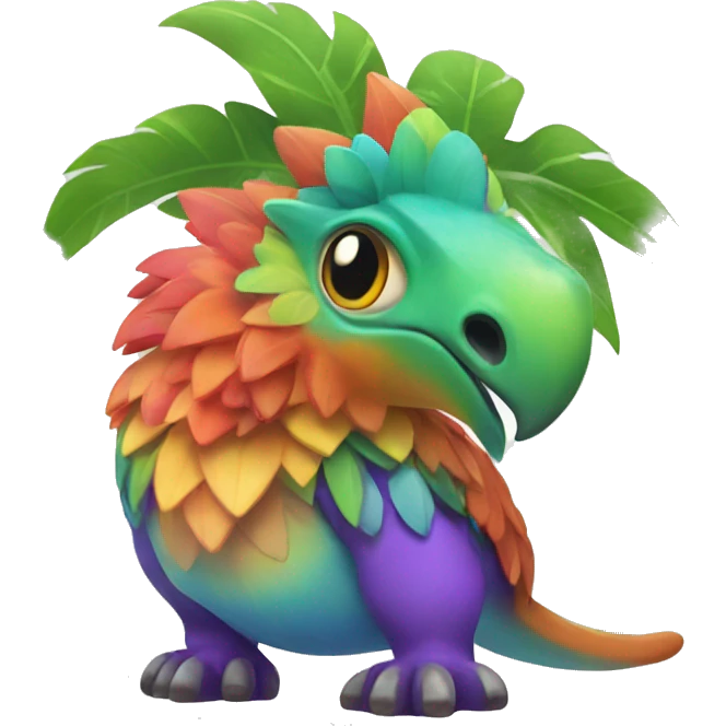 Colorful tropical Pokémon fantasy animal creature  emoji