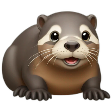 Loutre sur cochon emoji
