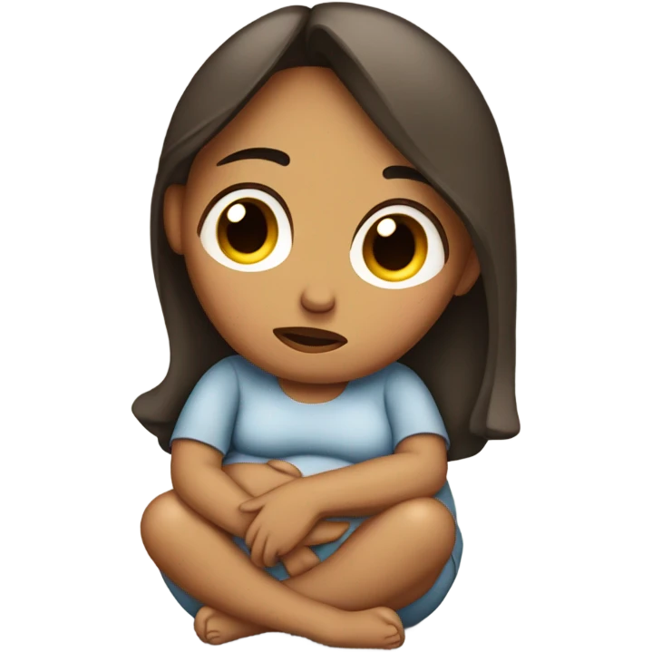 Tired pregnant emoji