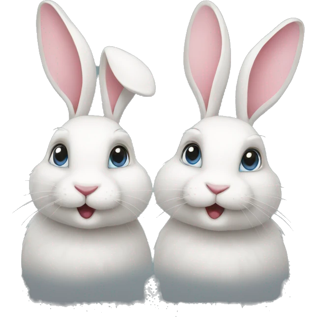 two rabbits emoji