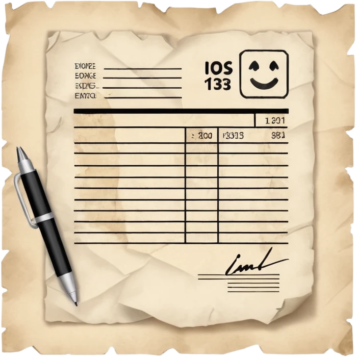 invoice with error emoji