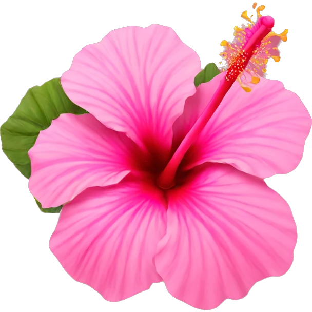 Pink hibiscus  emoji