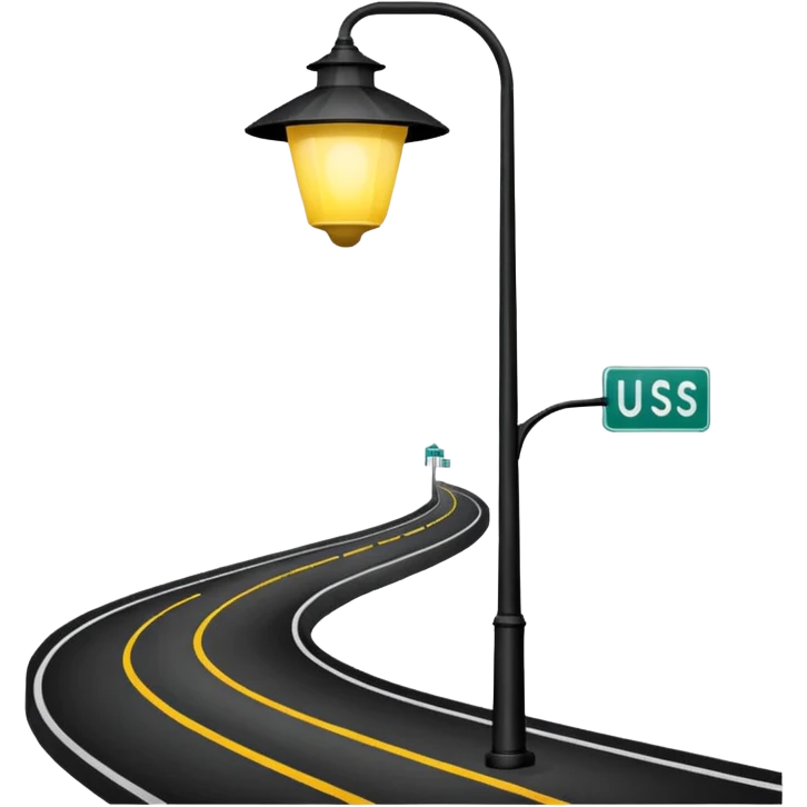 highway streetlight, US emoji