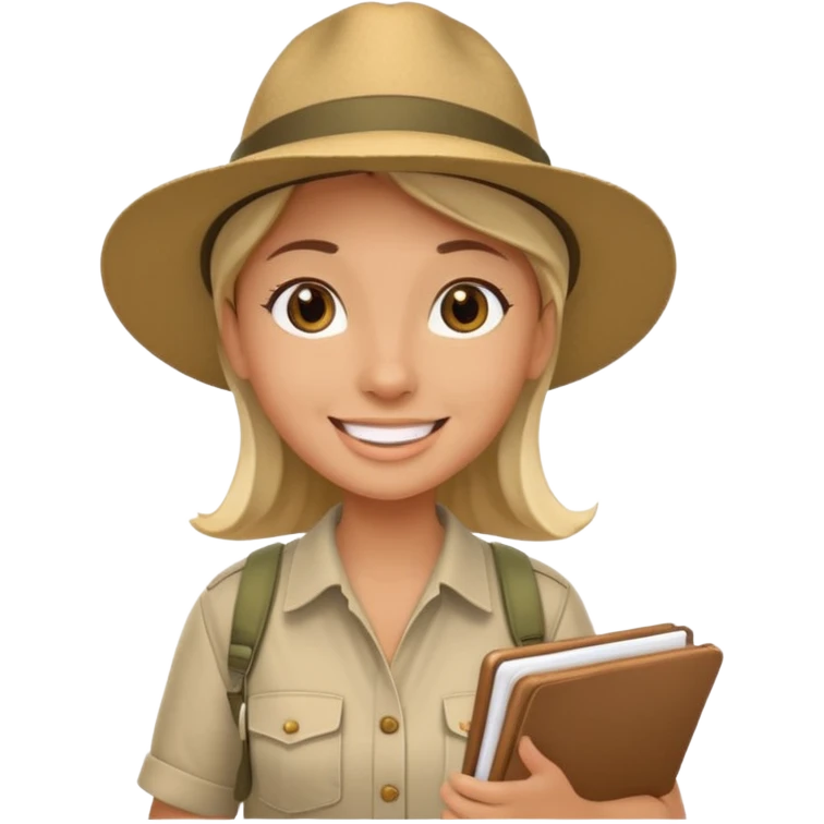 island tour guide with a notebook  emoji