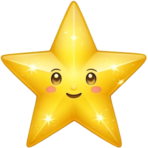 a yellow sparkling star emoji